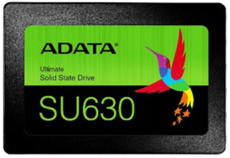 ADATA SU630 960GB SSD with 3D NAND, offers fast 520MB/s read and 450MB/s write speeds for reliable storage upgrades.