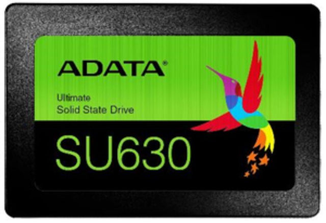 ADATA SU630 960GB SSD with 3D NAND, offers fast 520MB/s read and 450MB/s write speeds for reliable storage upgrades.