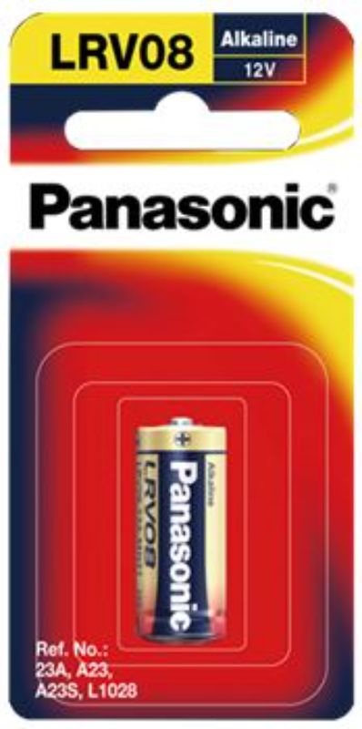 Panasonic 12V Alkaline Battery pack, reliable power for remote controls, digital cameras, and more, ensuring long-lasting performance.