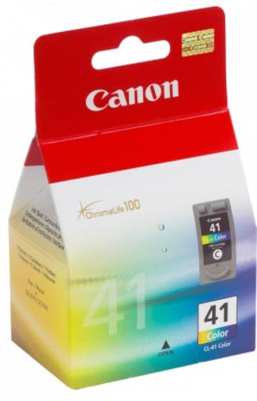 Canon CL41 Colour High Yield Ink Cartridge for vibrant prints, compatible with various Canon printers, delivers up to 312 pages.