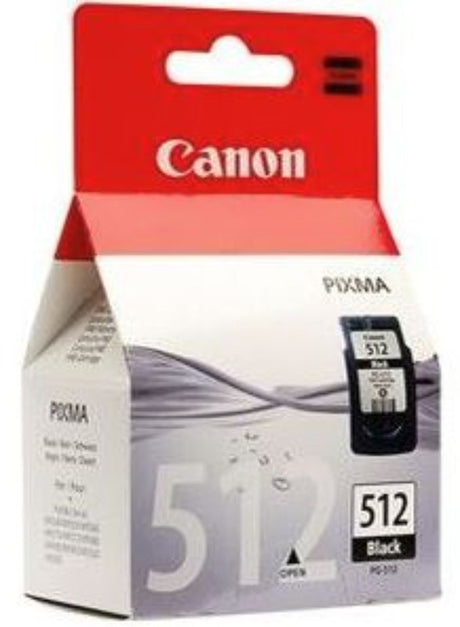 Canon PG-512 Black High Yield Ink Cartridge, providing up to 401 pages of sharp, smudge-resistant prints for various Canon printers.