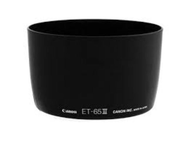 Canon ET-65III Lens Hood for Canon lenses, designed to reduce glare and enhance image quality while providing impact protection.