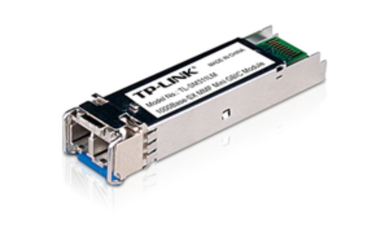 TP-Link SM311LM Gigabit SFP Module with multi-mode LC interface, ideal for enhancing network performance and distance.