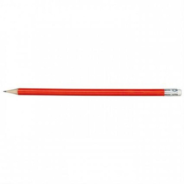 Set of 100 vibrant red HB pencils with erasers, perfect for students and artists, offering smooth writing and comfort.