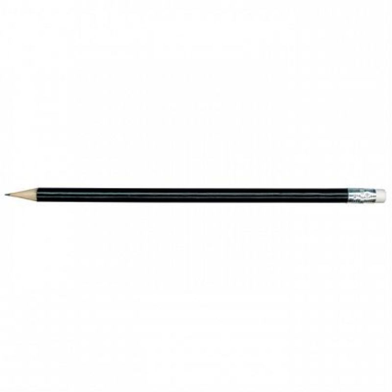 Set of 100 black HB pencils with erasers, perfect for students and artists, providing smooth lines and durability.