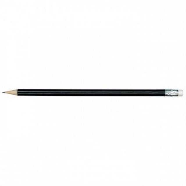 Set of 100 black HB pencils with erasers, perfect for students and artists, providing smooth lines and durability.