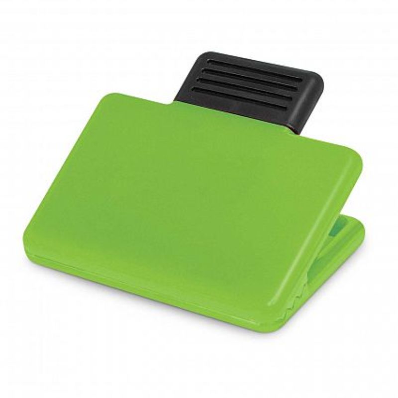Set of 30 bright green Pronto Magnetic Clips, perfect for organizing documents on metal surfaces with a modern design.