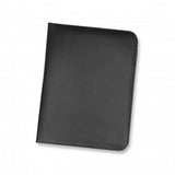 Set of 6 elegant black PU leather portfolios with lined pads and pen loops for organized note-taking.