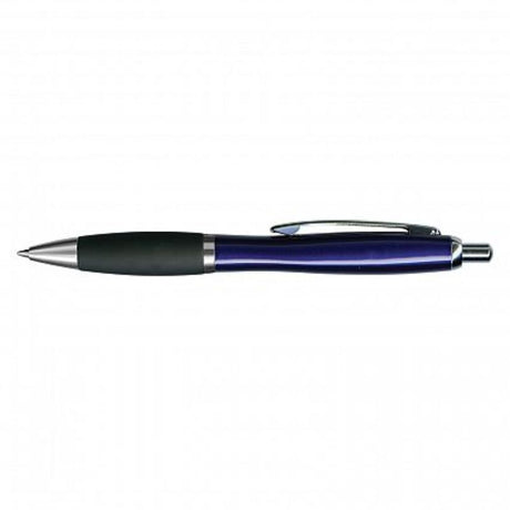Set of 30 Atlantis Pens in blue and black with a sleek brass barrel, soft grip, and 1200 meters of smooth writing ink.