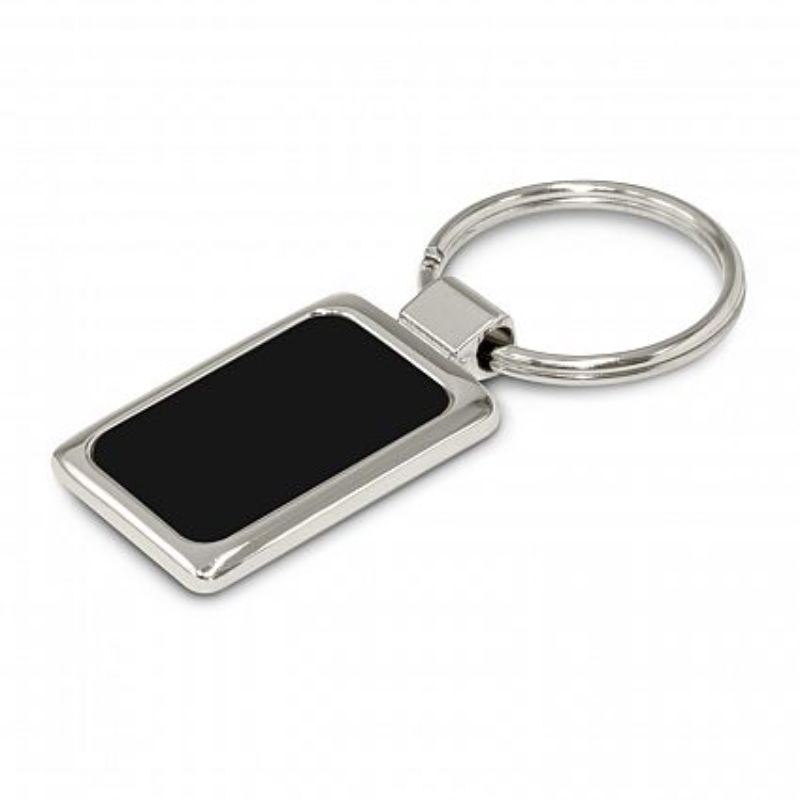 Black aluminum laser-etched key ring set of 30, presented in a sleek gift box for stylish key organization.