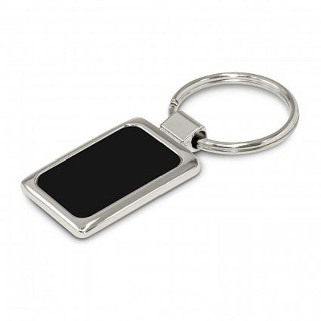 Black aluminum laser-etched key ring set of 30, presented in a sleek gift box for stylish key organization.