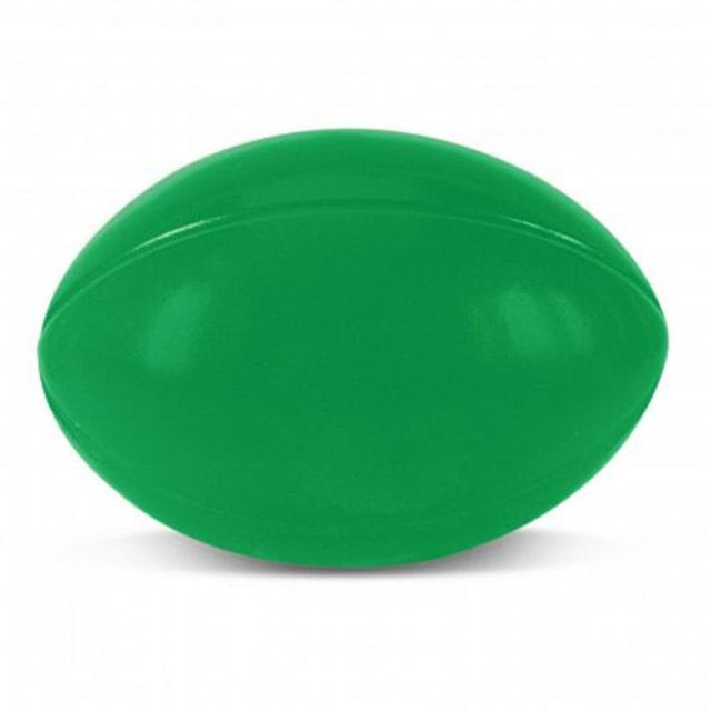 Set of 30 dark green stress rugby balls, soft polyurethane, perfect for relieving stress and promoting team spirit.