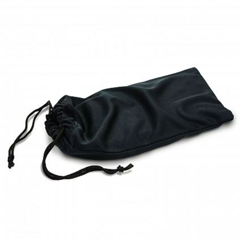 Black microfibre pouches in a set of 50, ideal for organizing and cleaning gadgets like sunglasses and phones.
