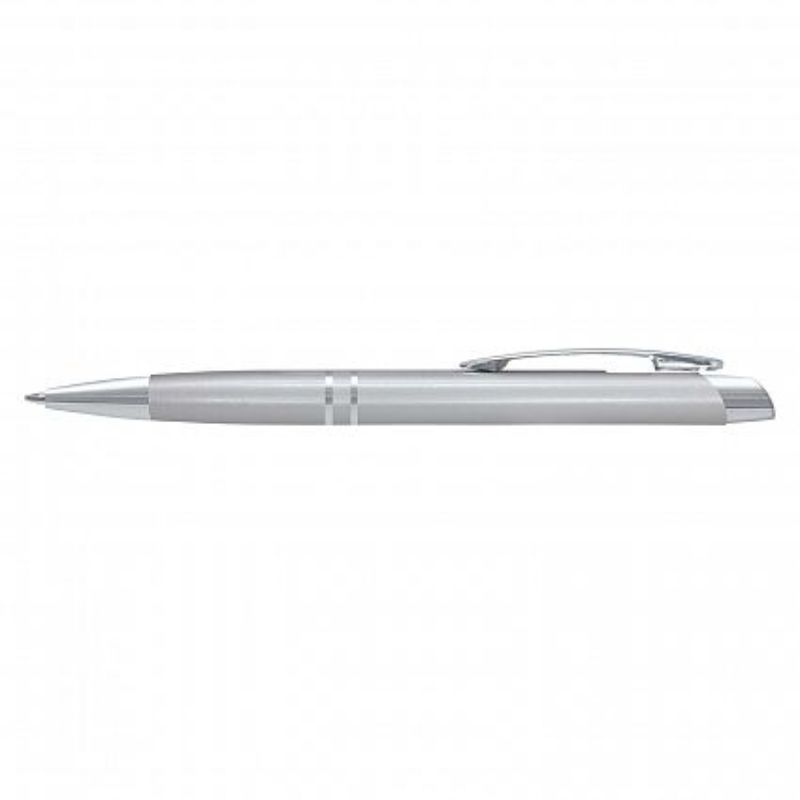 Set of 50 silver retractable Martini Pens with sleek lacquered barrel and chrome accents, ideal for elegant writing.