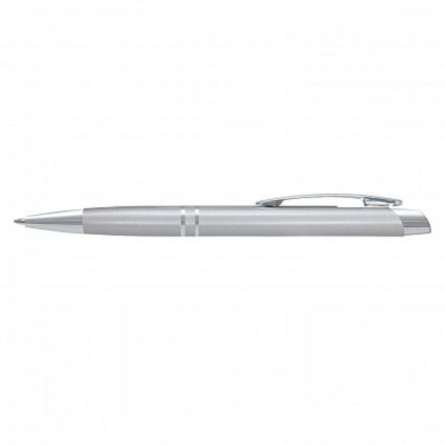 Set of 50 silver retractable Martini Pens with sleek lacquered barrel and chrome accents, ideal for elegant writing.