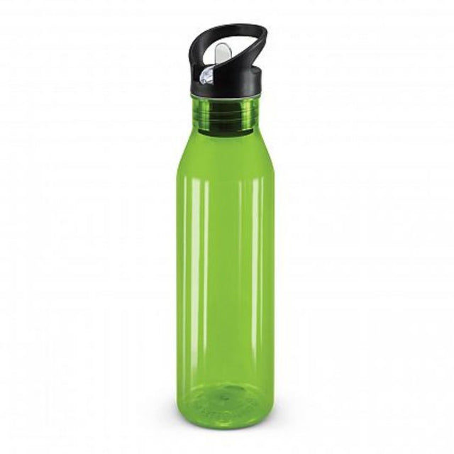 Set of 12 vibrant bright green 750ml Tritan water bottles with flip valve lid and straw for easy sipping. Eco-friendly and durable.