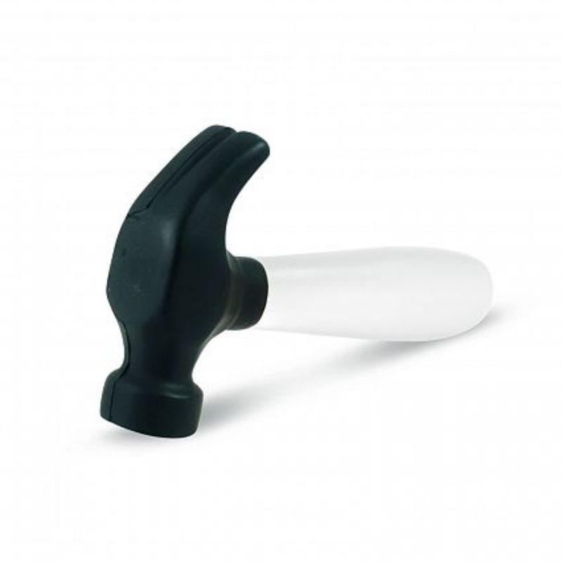 Set of 30 white and black hammer-shaped stress relievers, designed for effective tension relief and mental wellness.
