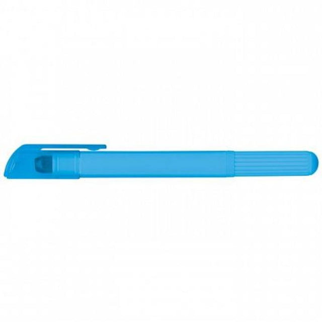 Light blue wax highlighters in a set of 50, featuring a long-lasting, vibrant fluorescent formula with convenient clips.