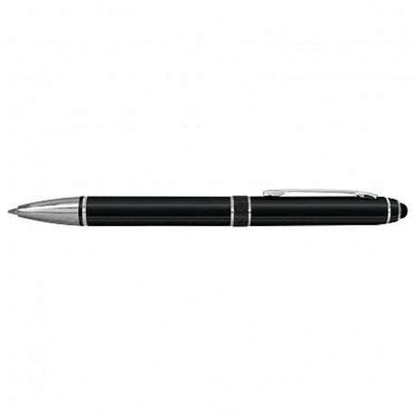 Set of 30 sleek black stylus pens with chrome accents, perfect for writing and touch screen navigation.