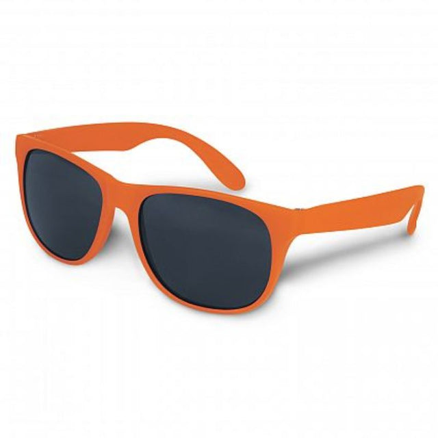 Vibrant orange Malibu Basic Sunglasses with UV protection, perfect for summer events and bulk giveaways (set of 50).