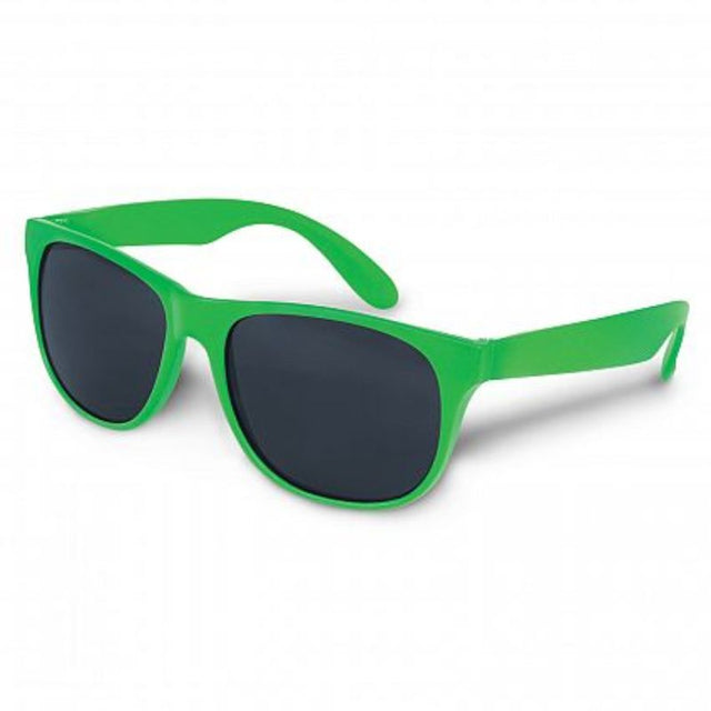 Bright green Malibu Basic Sunglasses set of 50, featuring UV 400 protection lenses, perfect for summer events and gatherings.