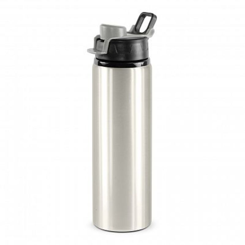 Set of 12 silver Oasis Bottles, 750ml each, featuring leakproof snap caps and carry handles, perfect for stylish hydration.