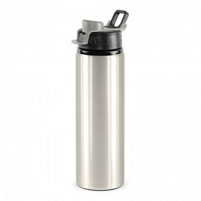 Set of 12 silver Oasis Bottles, 750ml each, featuring leakproof snap caps and carry handles, perfect for stylish hydration.
