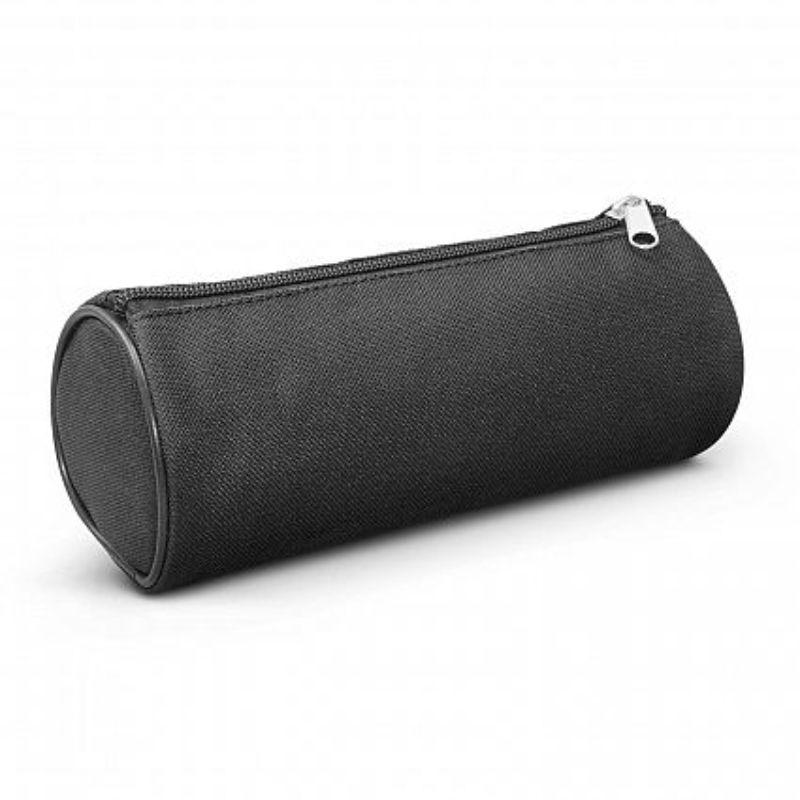 Set of 30 black Radius pencil cases made from durable 600D polyester with padded lining and secure zippered closure.