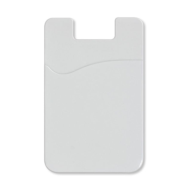White Meteor Phone Wallets set of 100, slimline PVC design with strong 3M adhesive for secure, mark-free attachment.