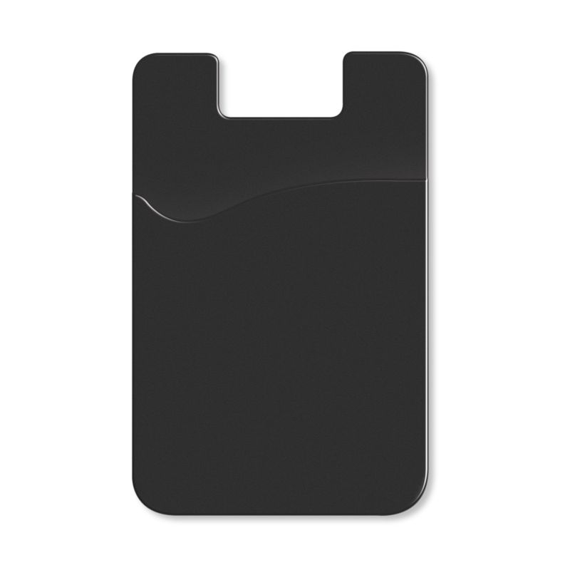 Black Meteor Phone Wallet set of 100, slim PVC design with 3M adhesive for secure storage of cards and ID on smartphones.