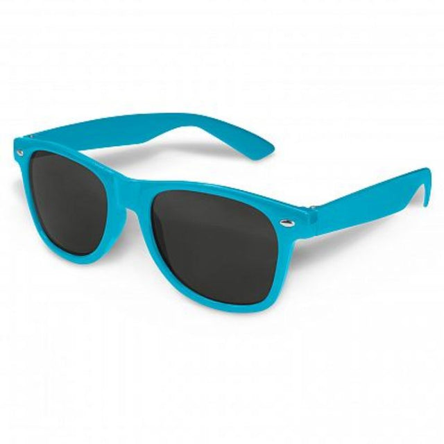 Malibu Premium Sunglasses set of 30 in light blue, featuring UV 400 lenses and durable polycarbonate frames.