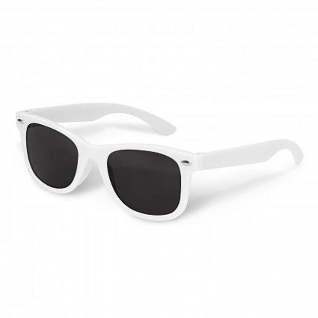 Set of 30 stylish white kids sunglasses with UV400 protection and impact-resistant frames, perfect for summer fun.