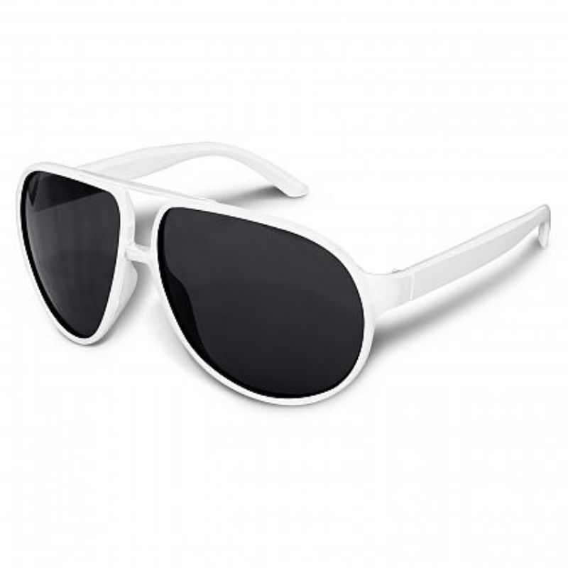 Set of 30 white aviator sunglasses featuring durable frames and UV 400 lenses, perfect for outdoor activities and stylish events.