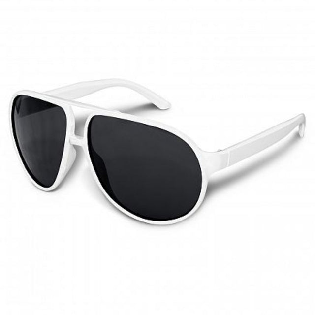 Set of 30 white aviator sunglasses featuring durable frames and UV 400 lenses, perfect for outdoor activities and stylish events.