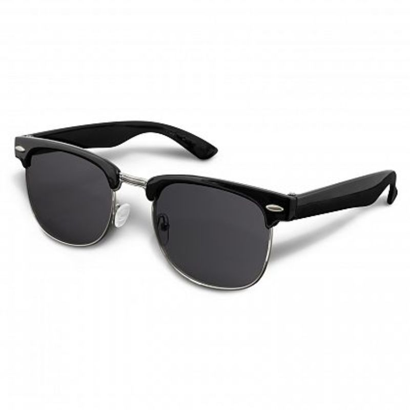 Set of 12 sleek black Maverick Sunglasses with durable frames and 100% UV protection for stylish outdoor adventures.