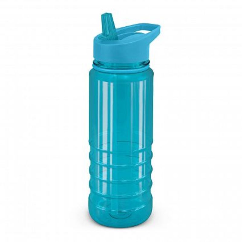 Triton Elite Bottle set in light blue, 750ml, BPA-free, with screw lid, carry handle, and straw for easy sipping.
