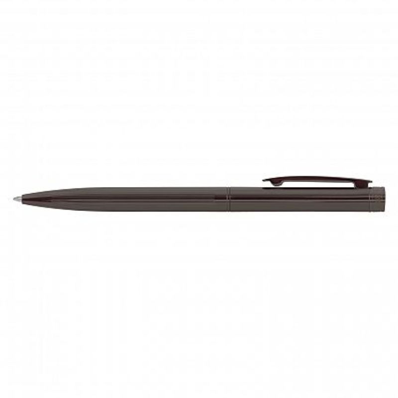 Set of 6 gunmetal twist action pens with decorative engravings and smooth German ink for refined writing experiences.