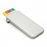 Vivo Highlighter Set of 12 in white and grey, featuring vibrant colors, sleek case, and spring-loaded clip for convenience.