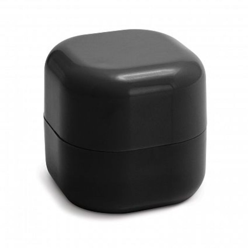 Set of 50 black Prima Lip Balm Balls in chic square cases, featuring a twist cap and pleasant fragrance for stylish lip care.