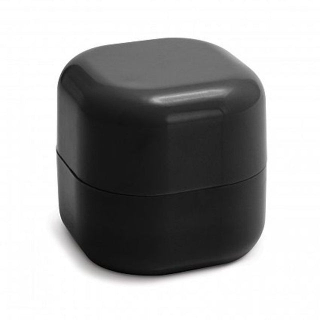 Set of 50 black Prima Lip Balm Balls in chic square cases, featuring a twist cap and pleasant fragrance for stylish lip care.