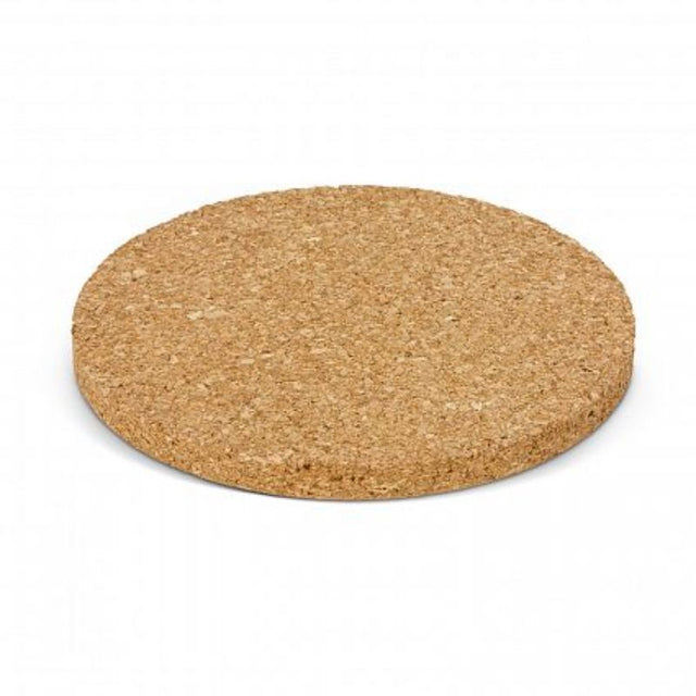 Set of 100 round natural cork coasters, 100mm diameter, eco-friendly, durable, and stylish for protecting surfaces.