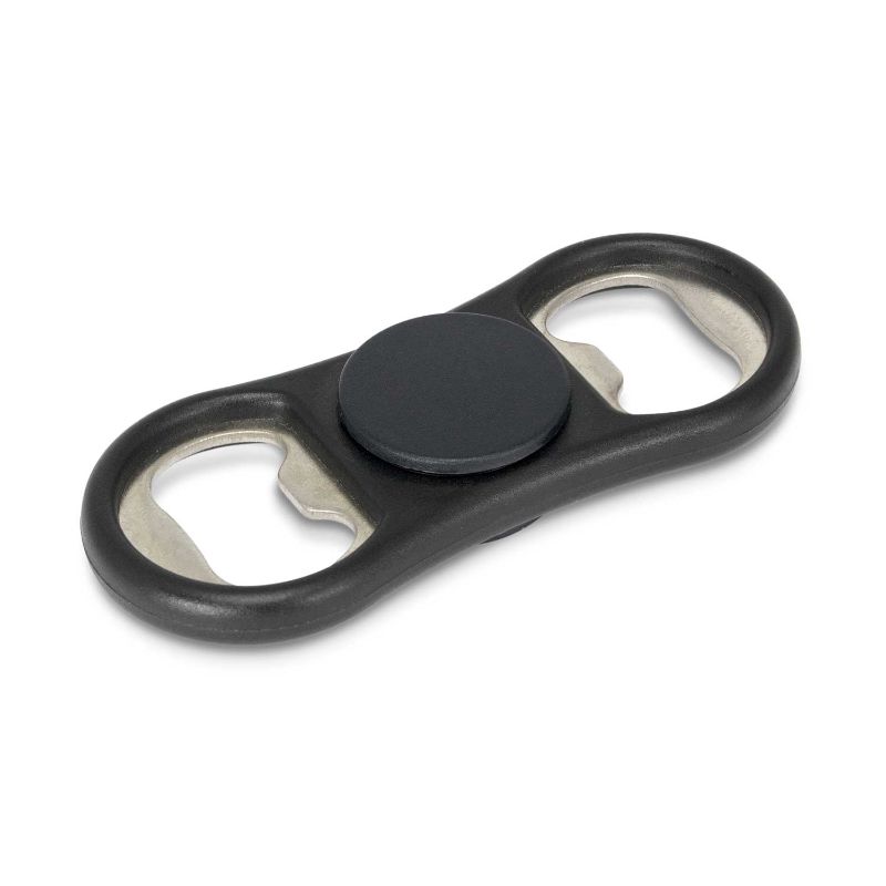 Set of 30 black Spinner Bottle Openers that double as fidget spinners, perfect for parties and stress relief.