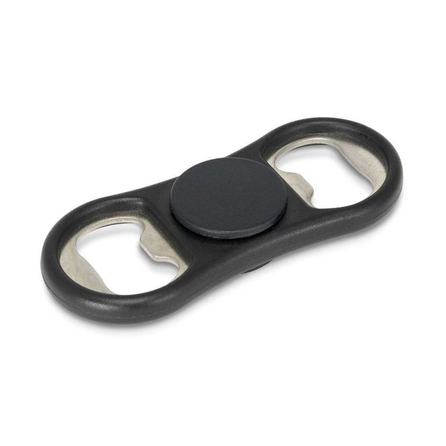 Set of 30 black Spinner Bottle Openers that double as fidget spinners, perfect for parties and stress relief.