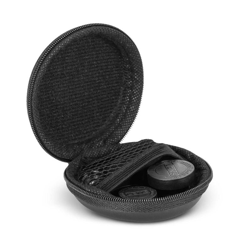 Black 3 in 1 Lens Kit featuring fisheye, wide-angle, and macro lenses in a compact EVA case for smartphone photography.