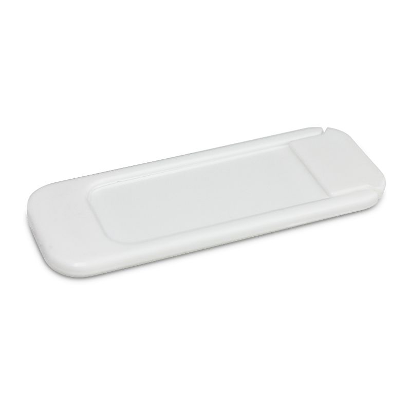 Set of 100 Eye Spy Webcam Covers in white, designed to enhance privacy with an easy sliding mechanism for webcams.