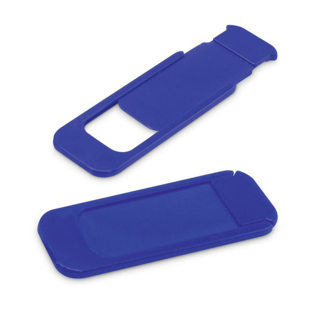 Dark blue webcam cover set of 100, ideal for privacy protection with a seamless sliding mechanism for easy use.
