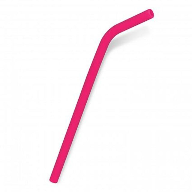 Vibrant pink silicone straws set of 30, reusable and eco-friendly, ideal for smoothies and cocktails, easily cut to size.