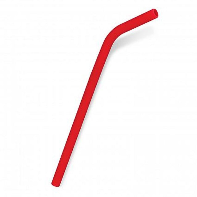 Bright red reusable silicone straws set of 30, eco-friendly and perfect for drinks, easily trimmed to fit various tumblers.