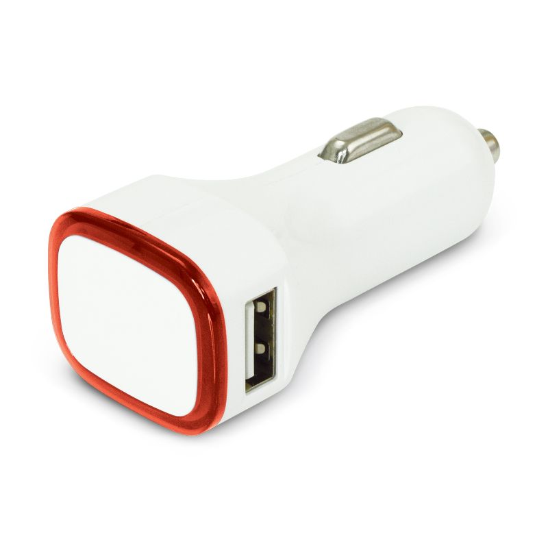 Zodiac Car Charger - White / Red (Set of 6)