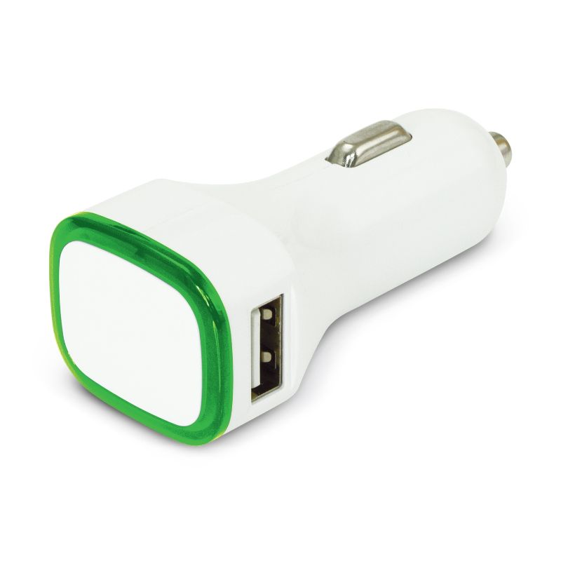 Zodiac Car Charger - White / Green (Set of 6)